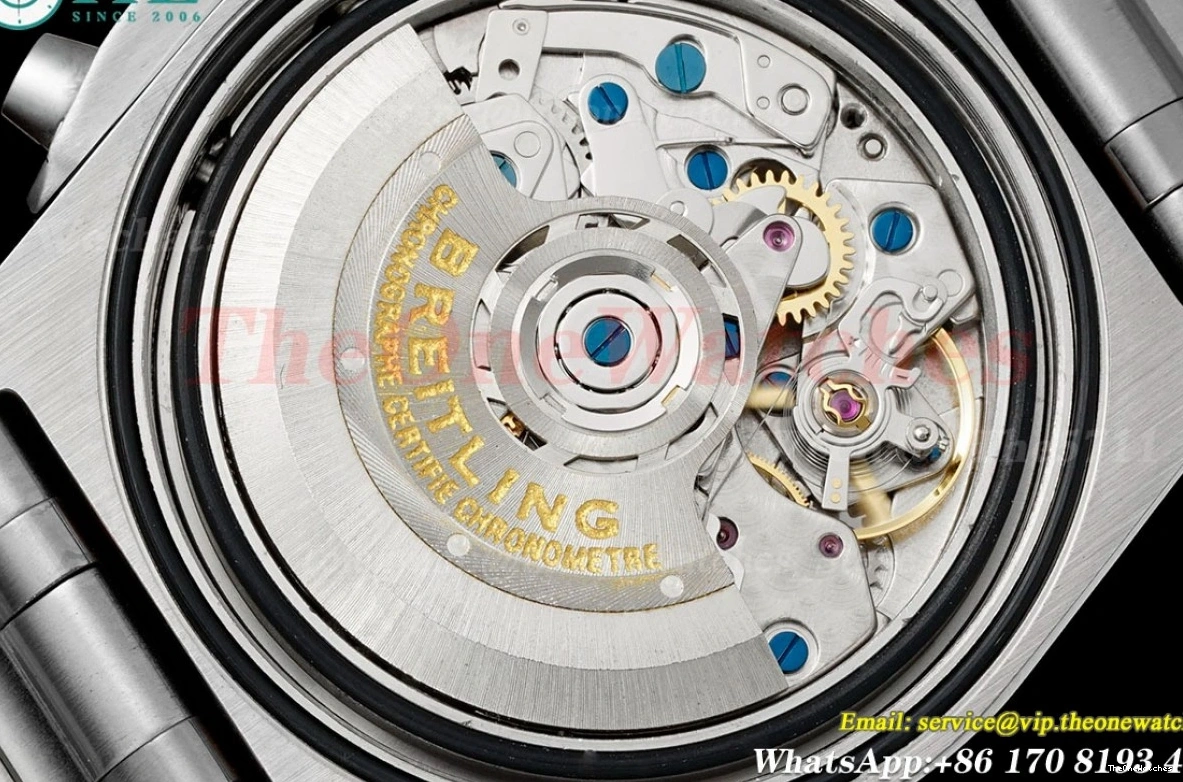 SS Stk 42MM SS Chronomat A7750 TF Green B01 0129